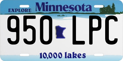 MN license plate 950LPC
