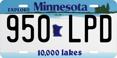 MN license plate 950LPD