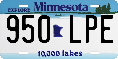 MN license plate 950LPE