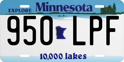 MN license plate 950LPF