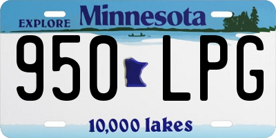 MN license plate 950LPG