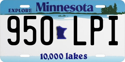 MN license plate 950LPI