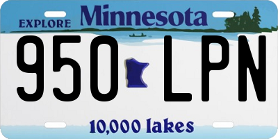 MN license plate 950LPN
