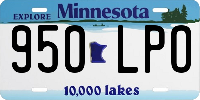 MN license plate 950LPO