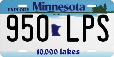 MN license plate 950LPS