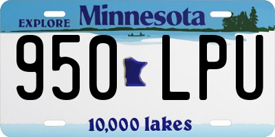 MN license plate 950LPU