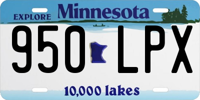 MN license plate 950LPX