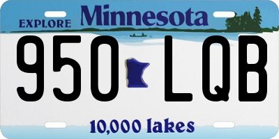 MN license plate 950LQB