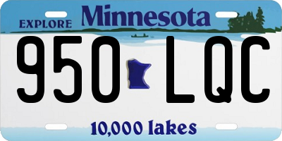 MN license plate 950LQC