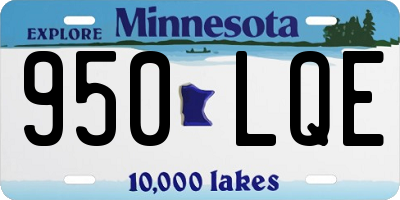 MN license plate 950LQE