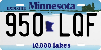 MN license plate 950LQF