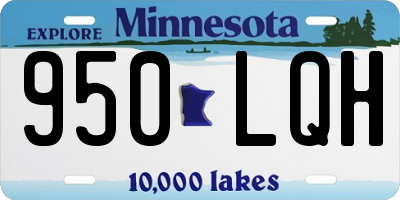 MN license plate 950LQH