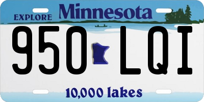 MN license plate 950LQI