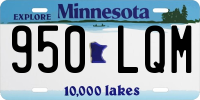 MN license plate 950LQM