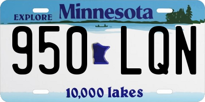 MN license plate 950LQN