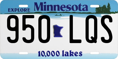 MN license plate 950LQS