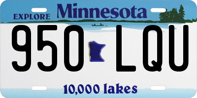 MN license plate 950LQU