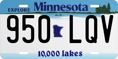 MN license plate 950LQV