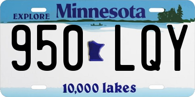 MN license plate 950LQY