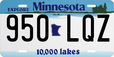 MN license plate 950LQZ