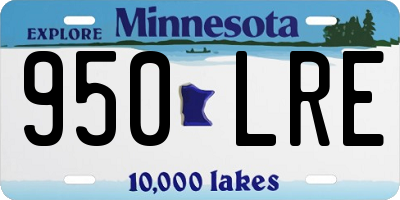 MN license plate 950LRE