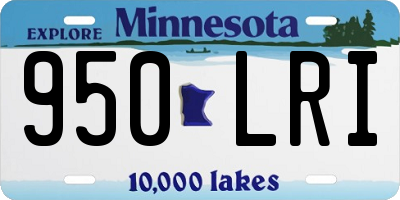 MN license plate 950LRI