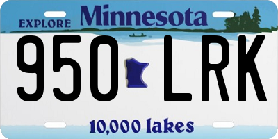 MN license plate 950LRK