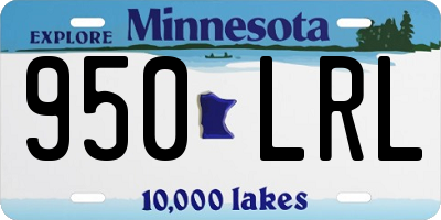 MN license plate 950LRL