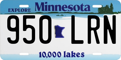 MN license plate 950LRN