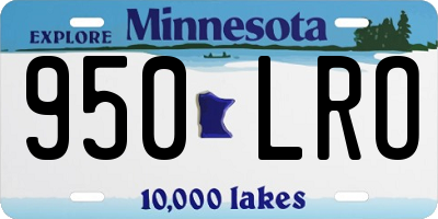 MN license plate 950LRO