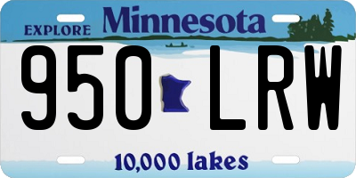 MN license plate 950LRW