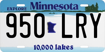 MN license plate 950LRY