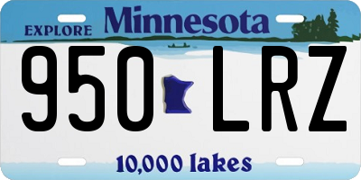 MN license plate 950LRZ