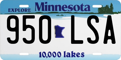 MN license plate 950LSA