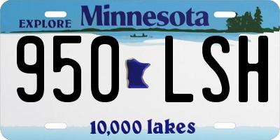 MN license plate 950LSH