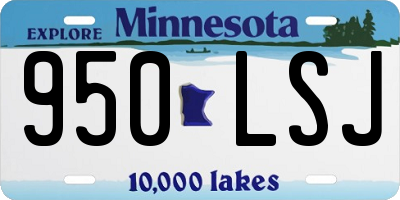 MN license plate 950LSJ