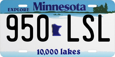 MN license plate 950LSL