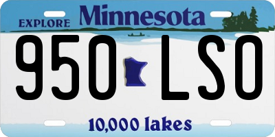 MN license plate 950LSO