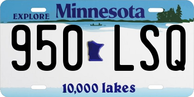 MN license plate 950LSQ