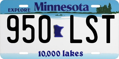 MN license plate 950LST
