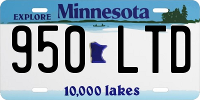 MN license plate 950LTD