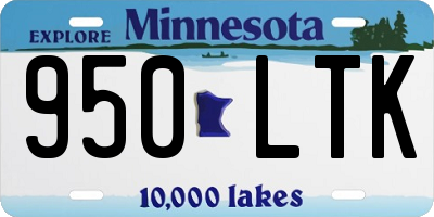 MN license plate 950LTK