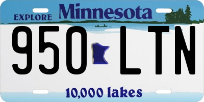 MN license plate 950LTN