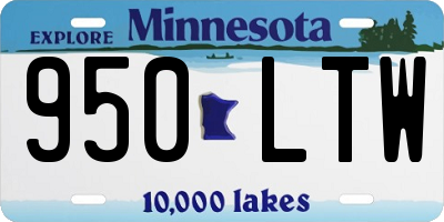 MN license plate 950LTW