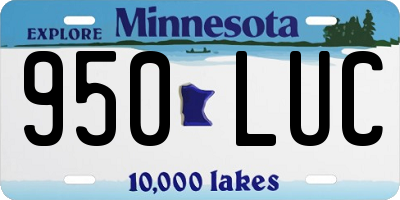 MN license plate 950LUC