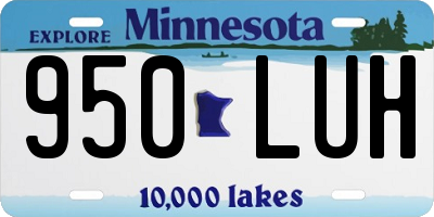 MN license plate 950LUH