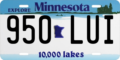 MN license plate 950LUI