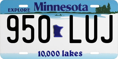 MN license plate 950LUJ