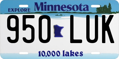 MN license plate 950LUK