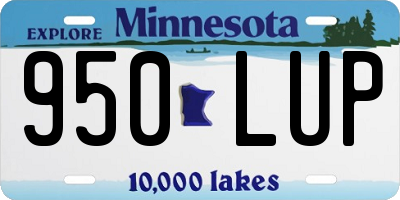 MN license plate 950LUP